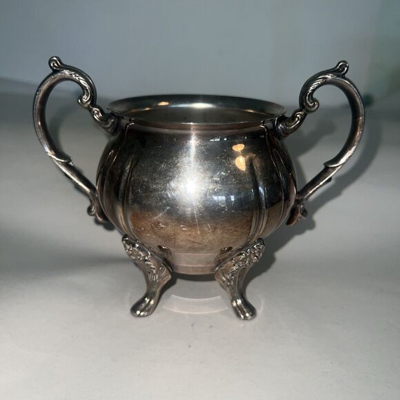 Vintage Sugar Bowl Silver Plate Unmarked - Picture 2 of 13